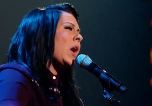 Lucy Spraggan sings her own song "Mountains" in the X Factor live shows