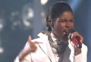 Diamond White back as a Wild Card sings Whitney Houston's 'I have Nothing' on X Factor USA live 2012