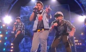 Emblem 3 show how to be a boyband and sing Californian Gurl by Katy Perry on X Factor USA live